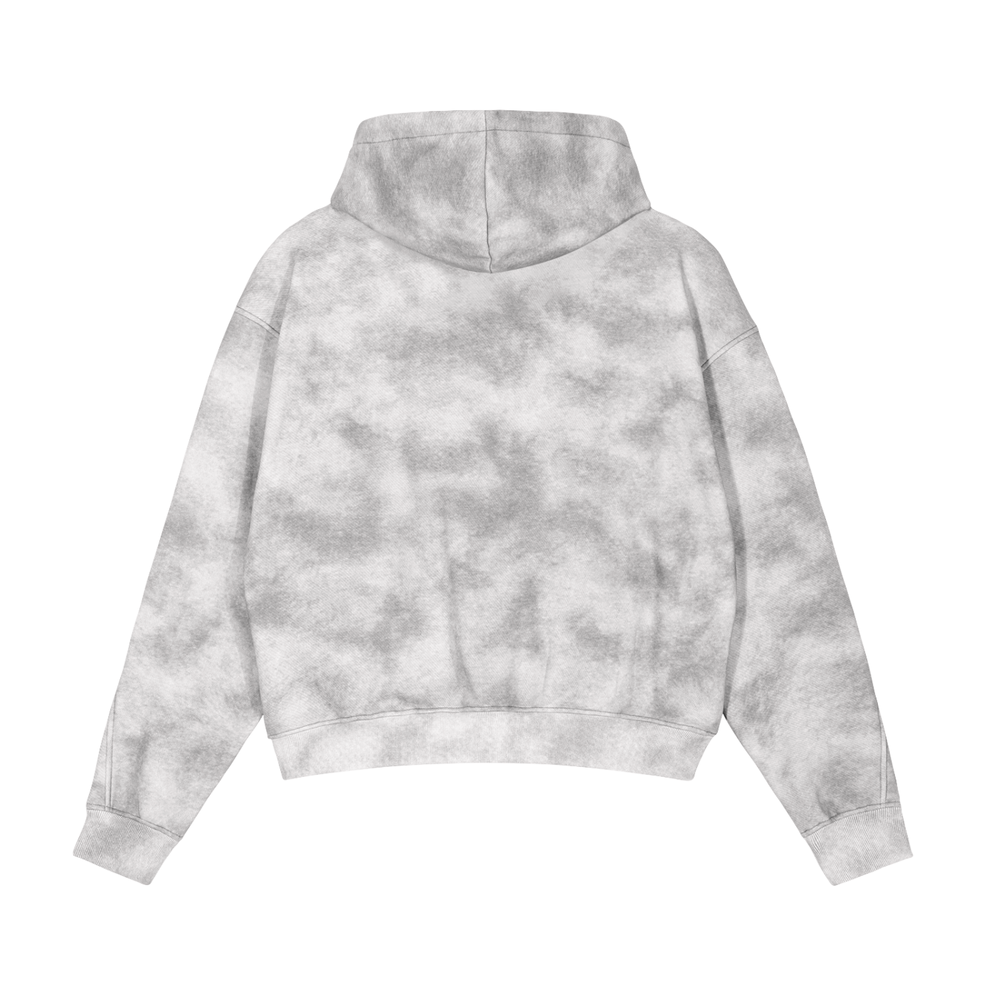 Ropa Nova dirty Washed Boxy Zip-up Fleece Hoodie