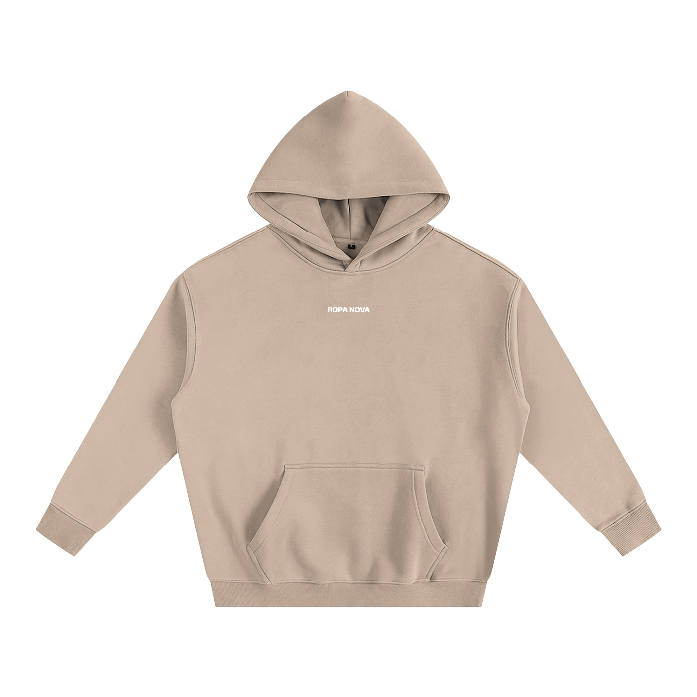 Ropa Nova Apricot grey Fleeced Hoodie