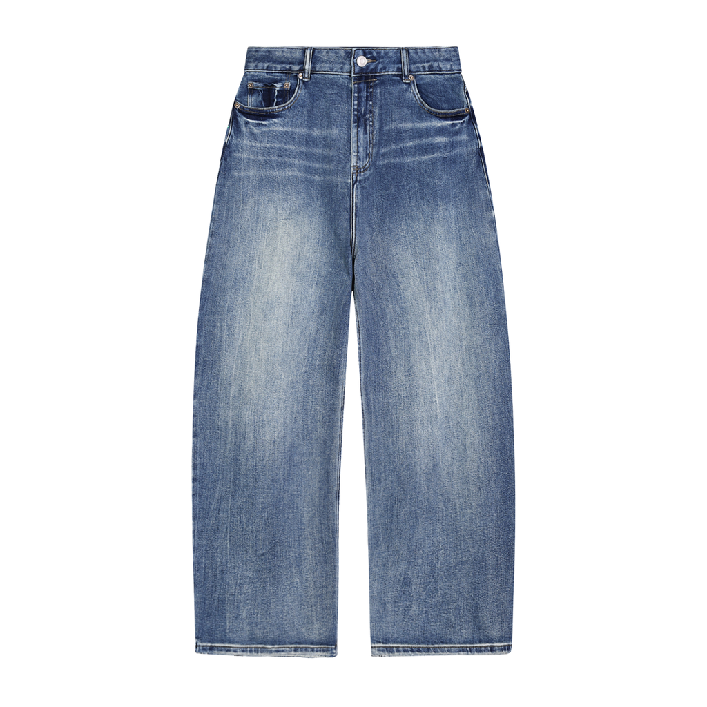 Sun-Fade Heavyweight Denim Jeans