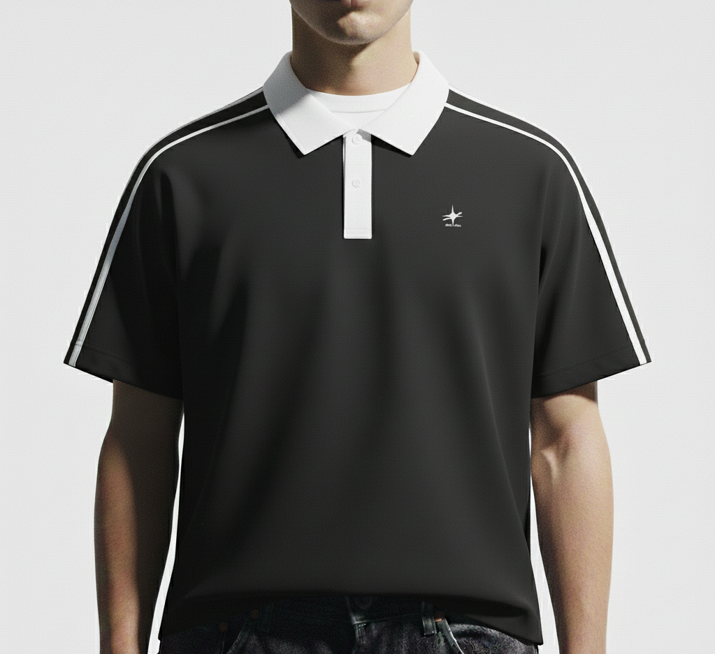 Star Polo Shirt (Black)