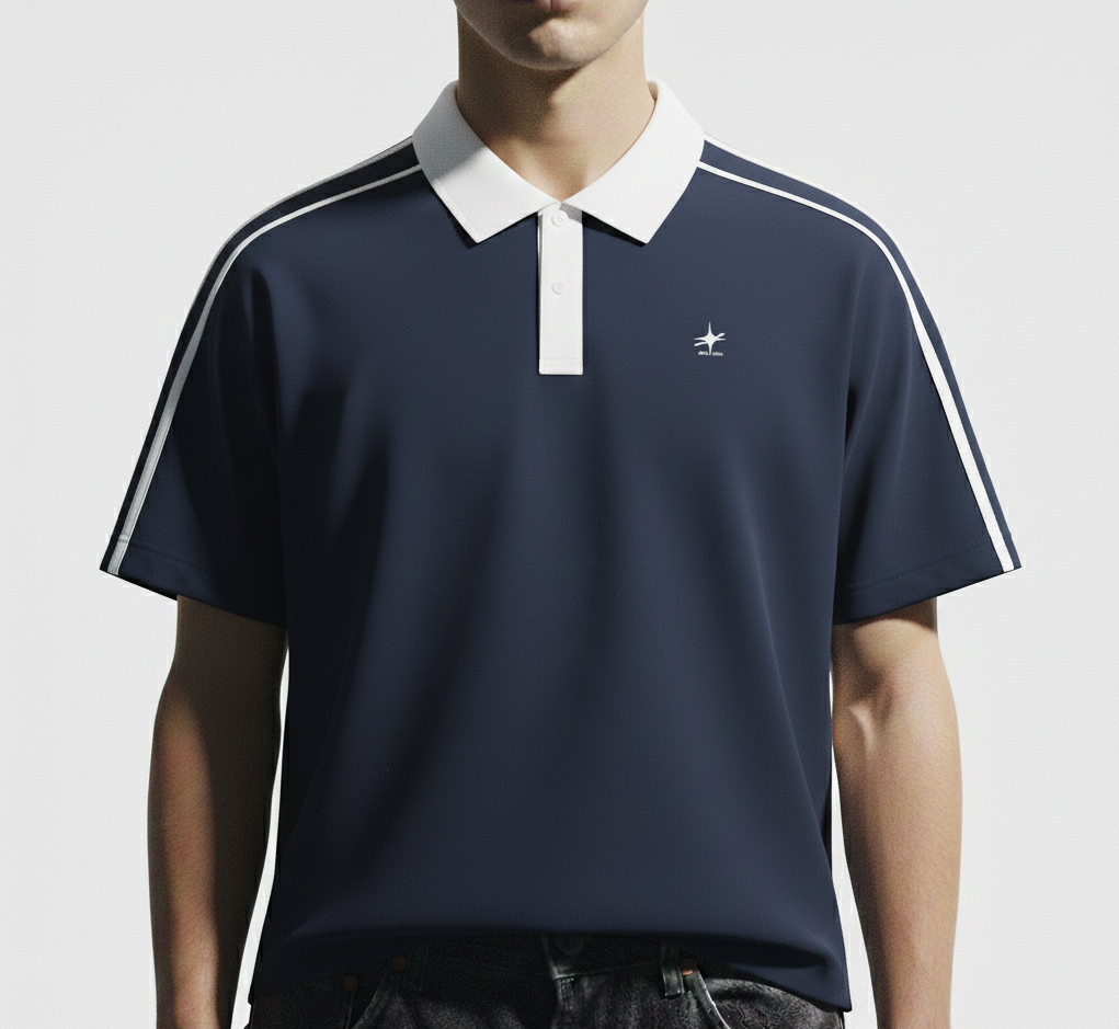 Star Polo Shirt (Blue)