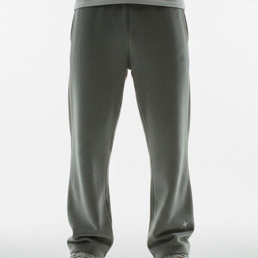 Star Straight-Leg Sweatpants (Grey)