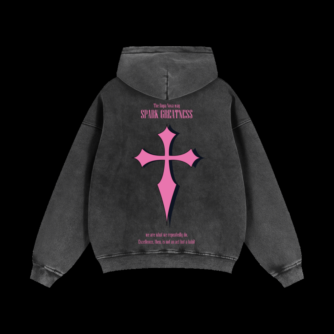 Greatness Snow washed Zip-up hoodie (Pink)