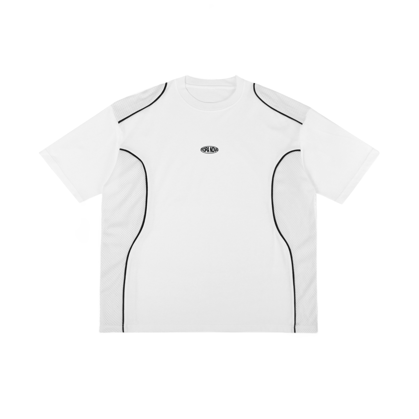 Nova Piped Panel T-shirt (White)
