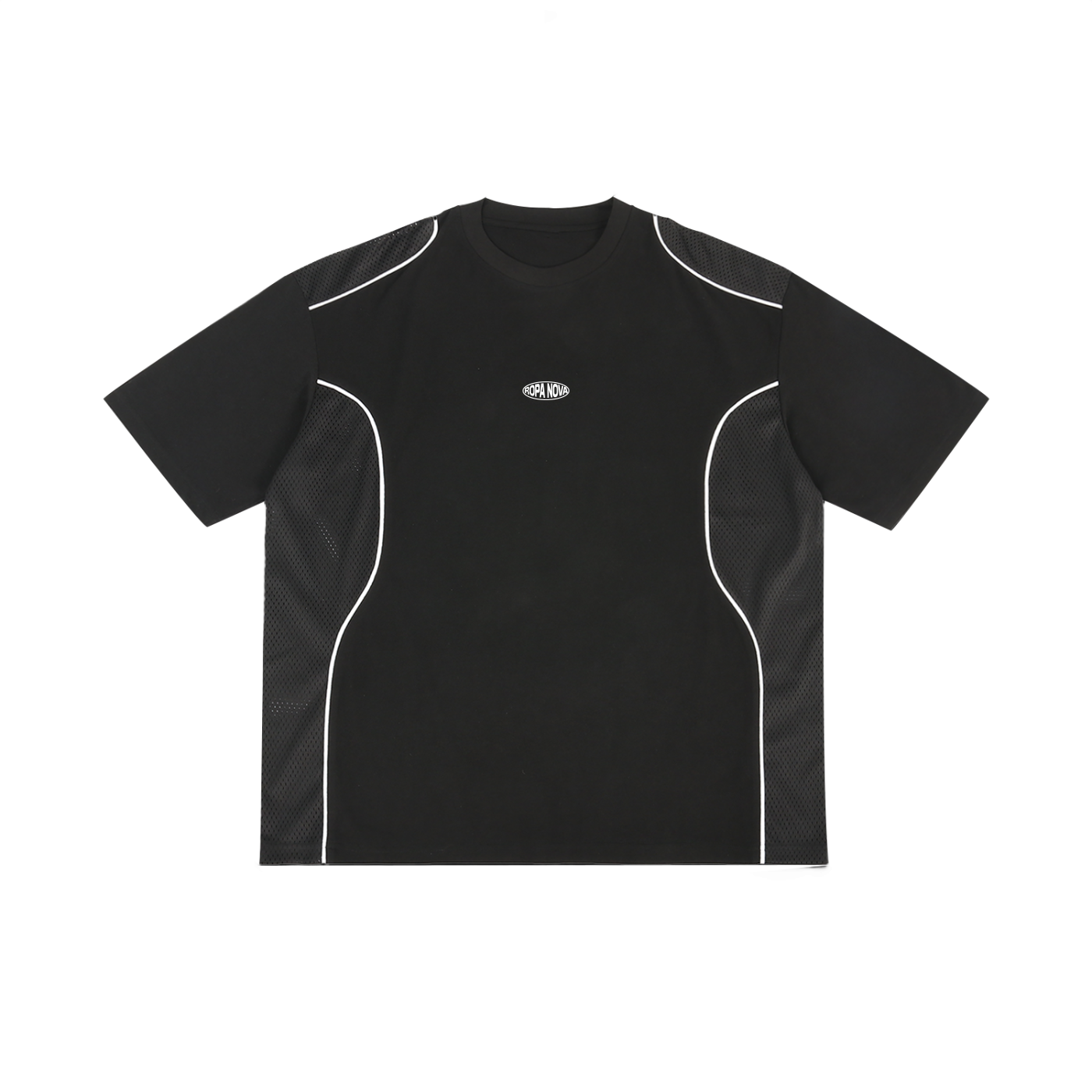 Nova Piped Panel T-shirt (Black)