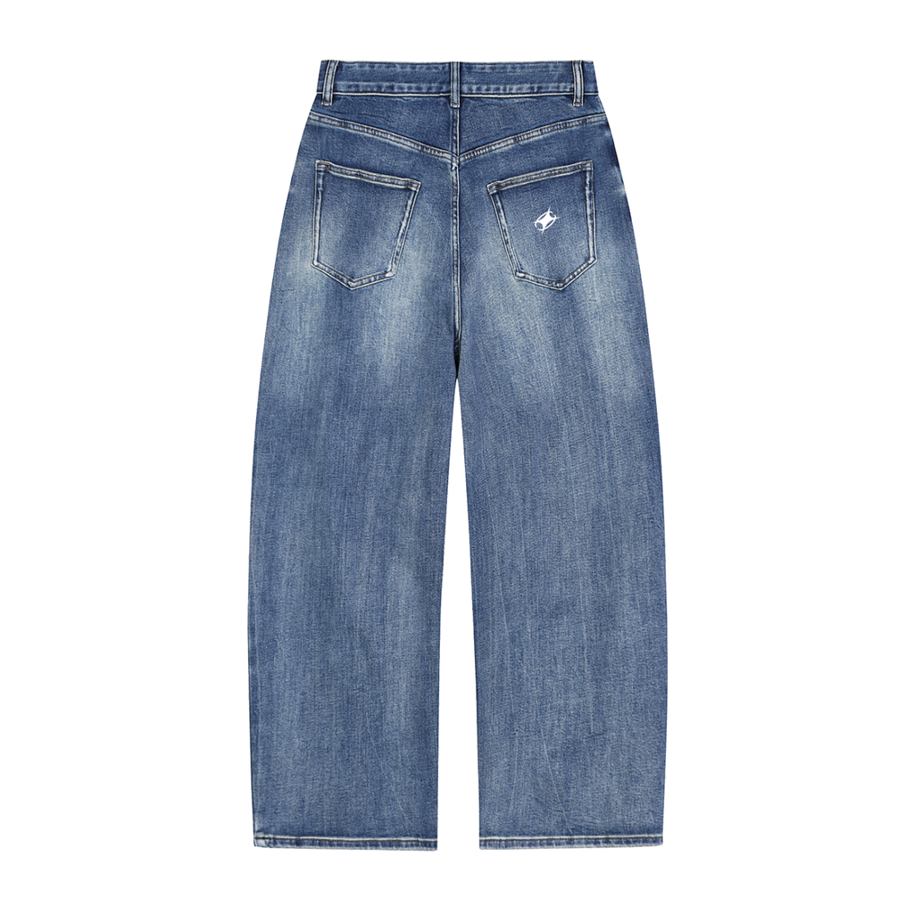 Sun-Fade Heavyweight Denim Jeans