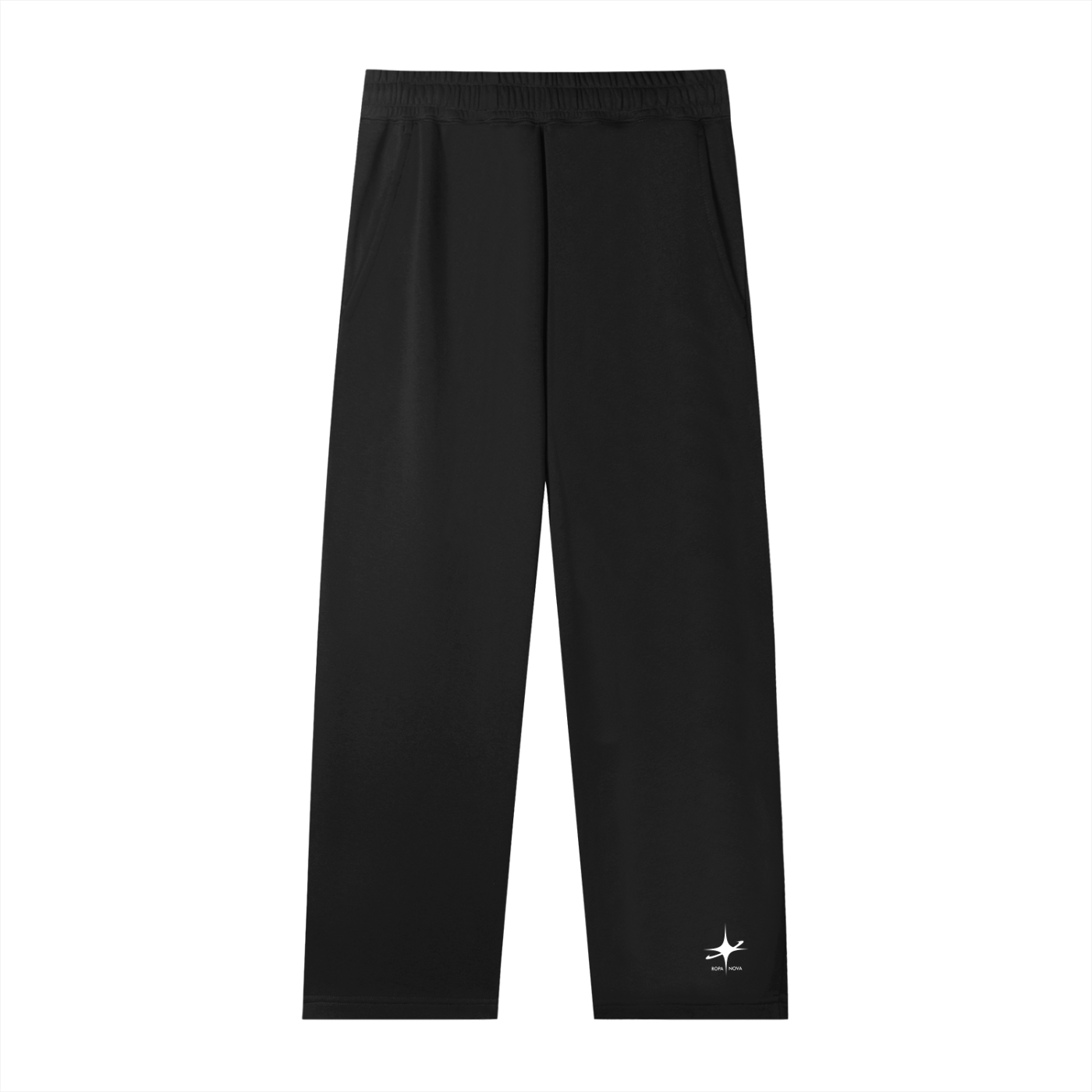 Star Straight-Leg Sweatpants (Black)